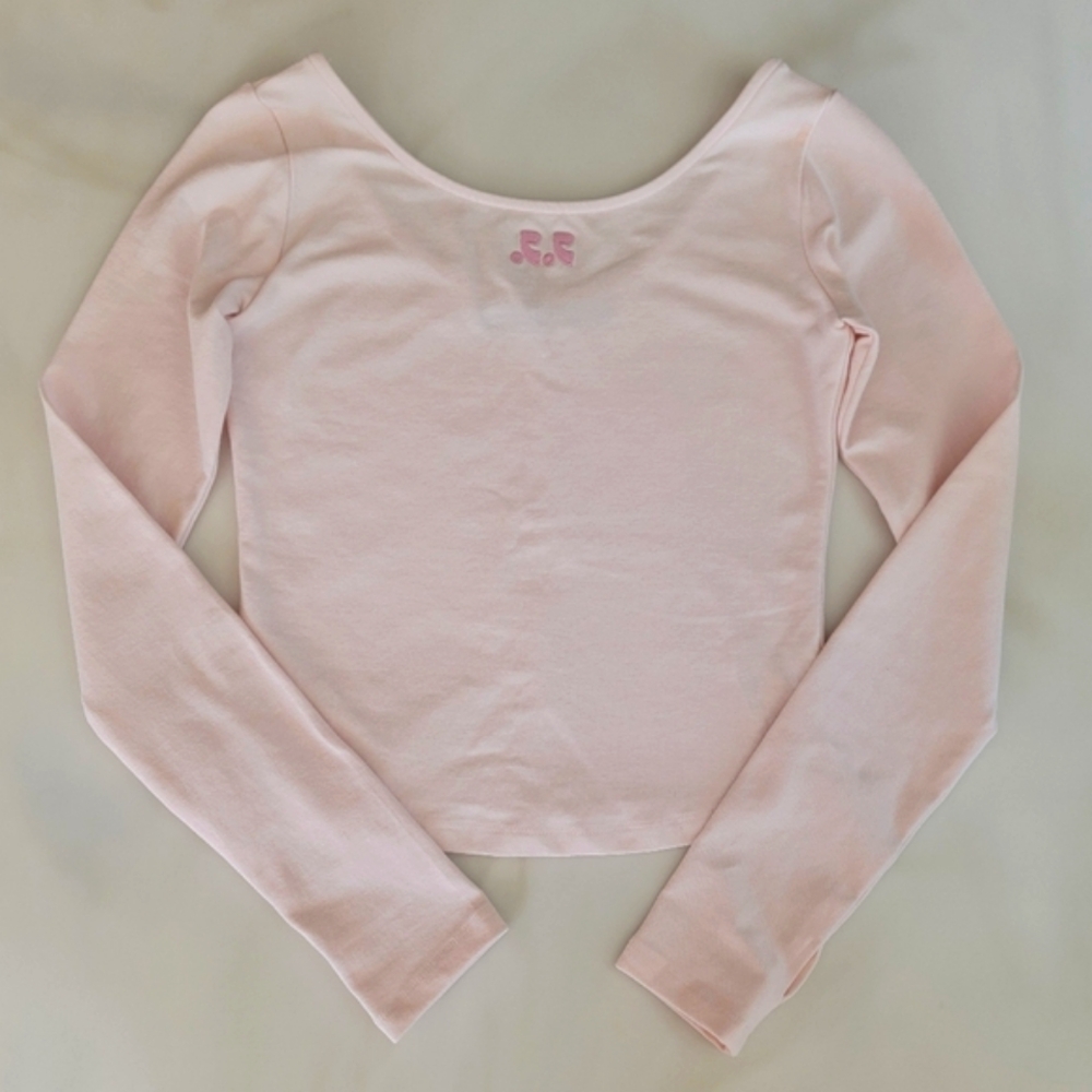 Rest & Recreation Light Pink Long Sleeve Top OS XS-SM